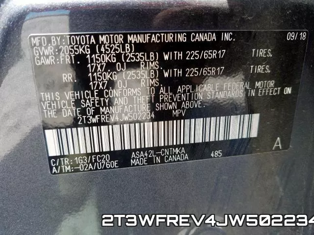 2T3WFREV4JW502234 фото 2