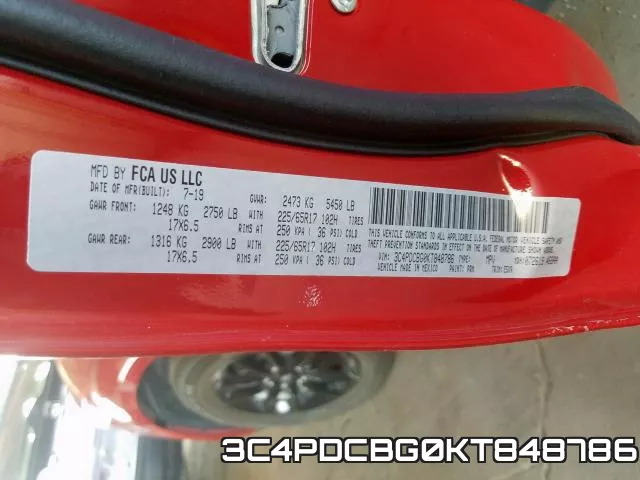 3C4PDCBG0KT848786 фото 2