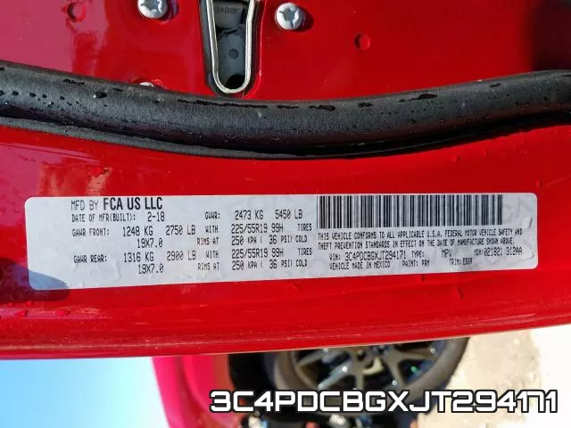 3C4PDCBGXJT294171 фото 2