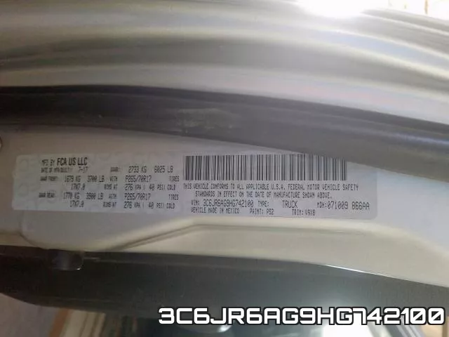 3C6JR6AG9HG742100 фото 2