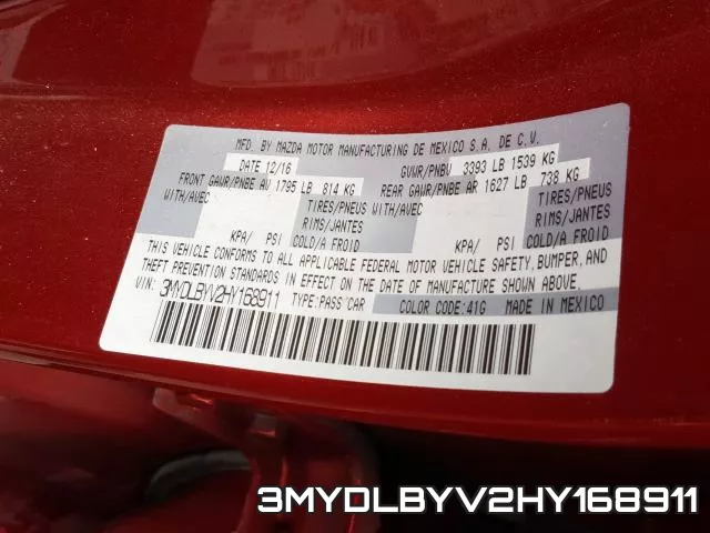 3MYDLBYV2HY168911 фото 2