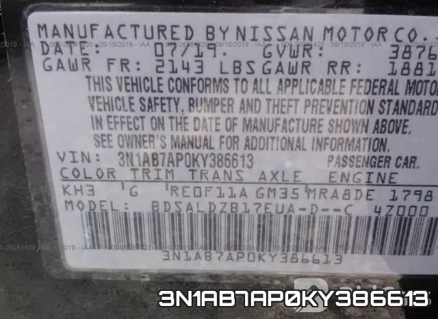 3N1AB7AP0KY386613 фото 10