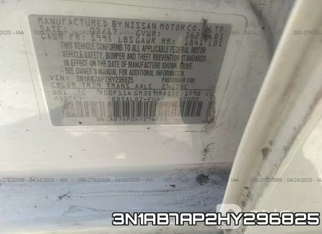 3N1AB7AP2HY296825 фото 10