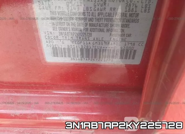3N1AB7AP2KY225728 фото 10