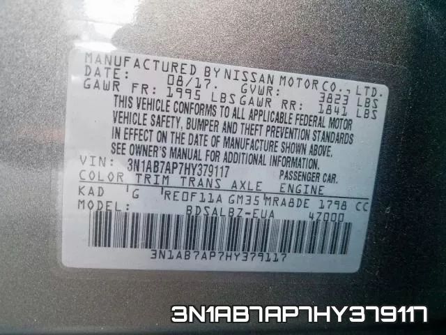 3N1AB7AP7HY379117 фото 2