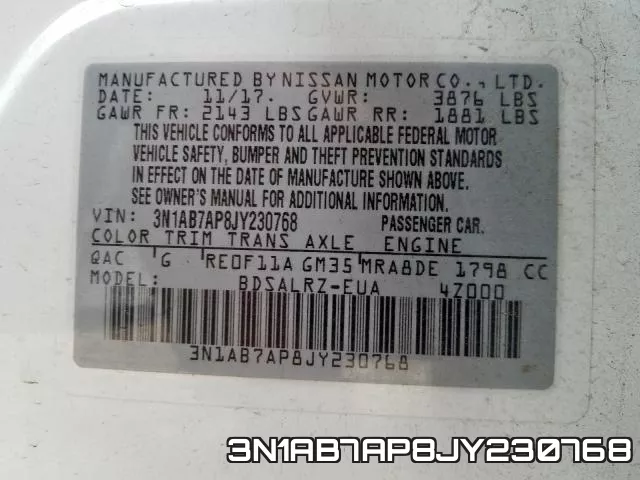 3N1AB7AP8JY230768 фото 2