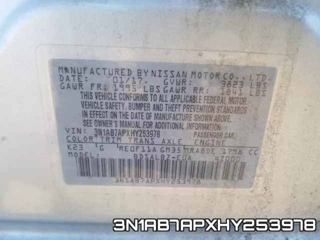3N1AB7APXHY253978 фото 2