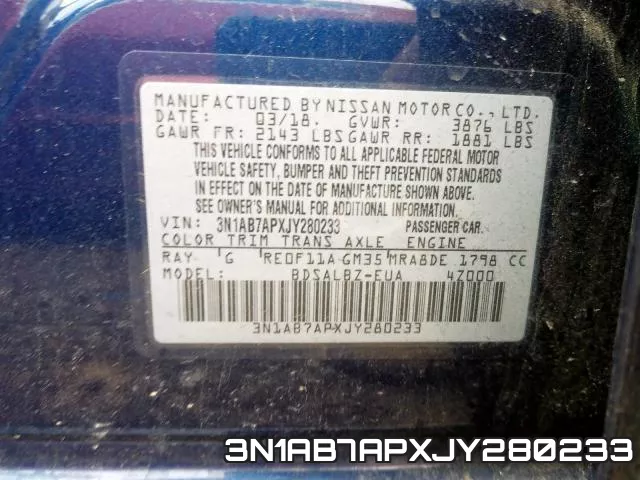 3N1AB7APXJY280233 фото 2