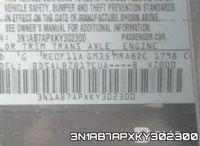 3N1AB7APXKY302300 фото 10
