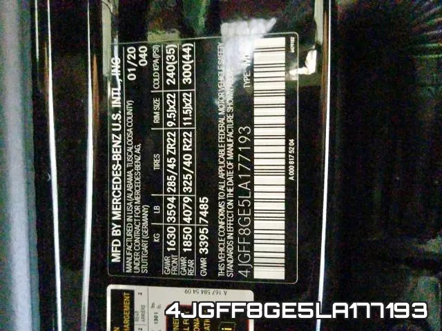 4JGFF8GE5LA177193 фото 2