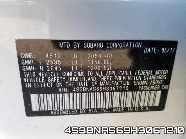 4S3BNAS69H3067210 фото 2