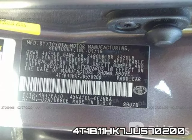 4T1B11HK7JU570200 фото 10