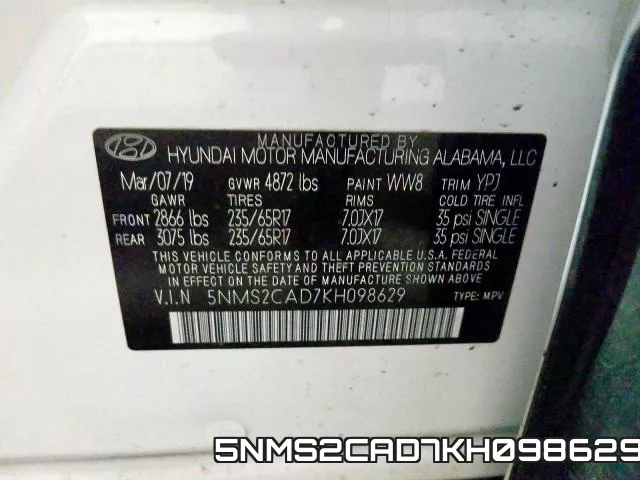 5NMS2CAD7KH098629 фото 2