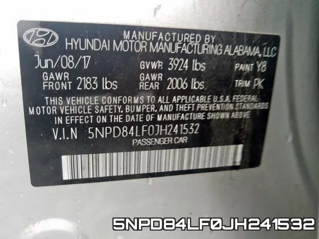 5NPD84LF0JH241532 фото 2