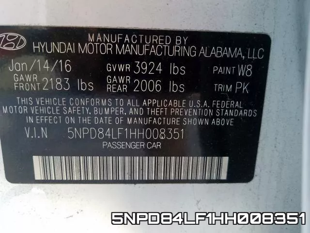 5NPD84LF1HH008351 фото 2