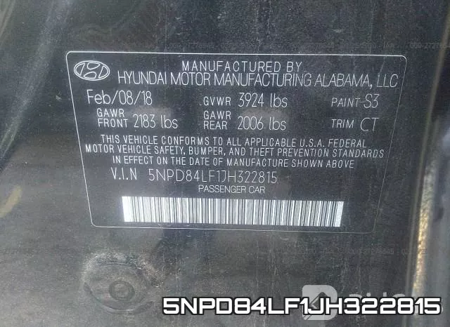 5NPD84LF1JH322815 фото 10