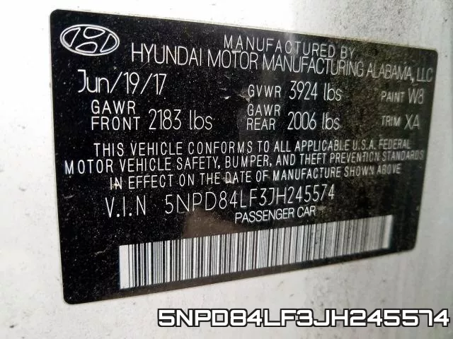 5NPD84LF3JH245574 фото 2