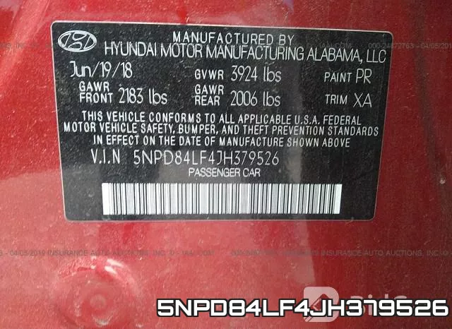 5NPD84LF4JH379526 фото 10