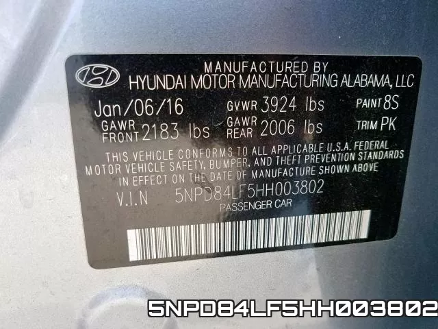 5NPD84LF5HH003802 фото 2
