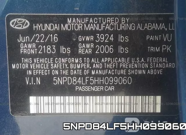 5NPD84LF5HH099060 фото 10
