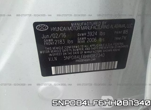 5NPD84LF6HH087340 фото 10