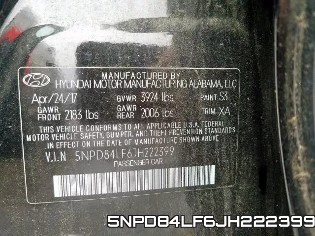 5NPD84LF6JH222399 фото 2