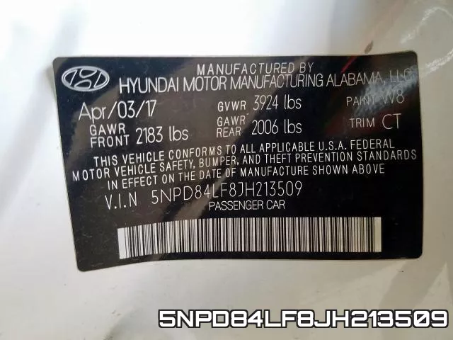 5NPD84LF8JH213509 фото 2
