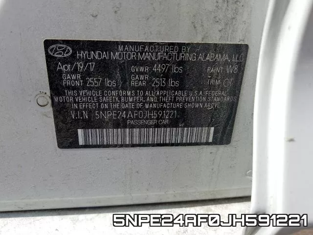 5NPE24AF0JH591221 фото 2