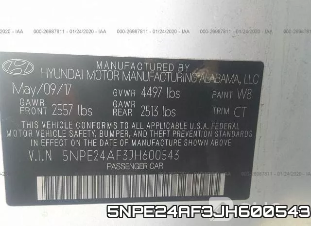 5NPE24AF3JH600543 фото 10