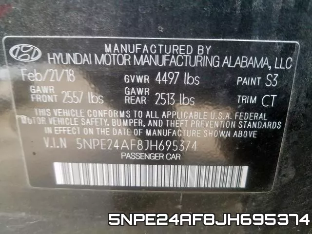 5NPE24AF8JH695374 фото 2