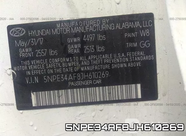 5NPE34AF8JH610269 фото 9