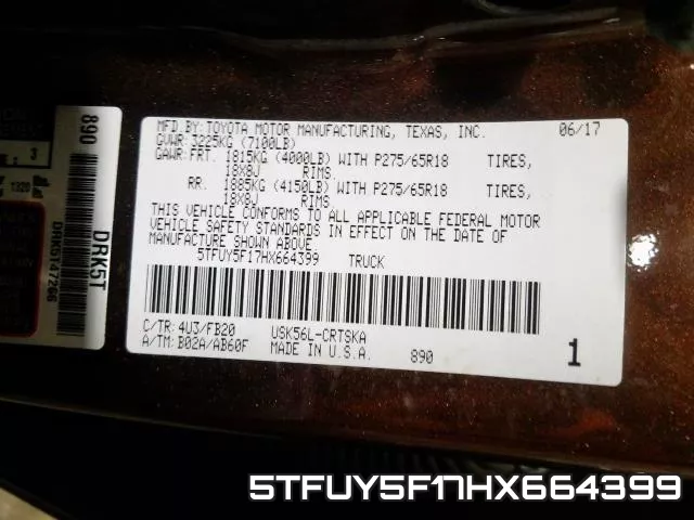 5TFUY5F17HX664399 фото 2