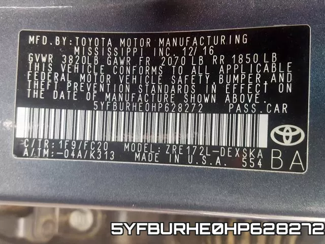 5YFBURHE0HP628272 фото 2