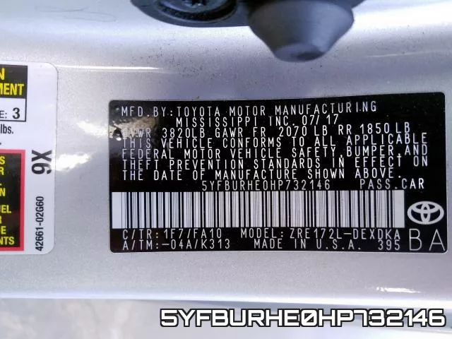 5YFBURHE0HP732146 фото 2