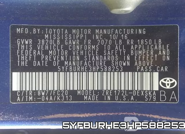 5YFBURHE3HP588253 фото 10