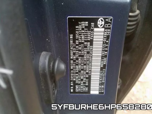 5YFBURHE6HP658280 фото 2