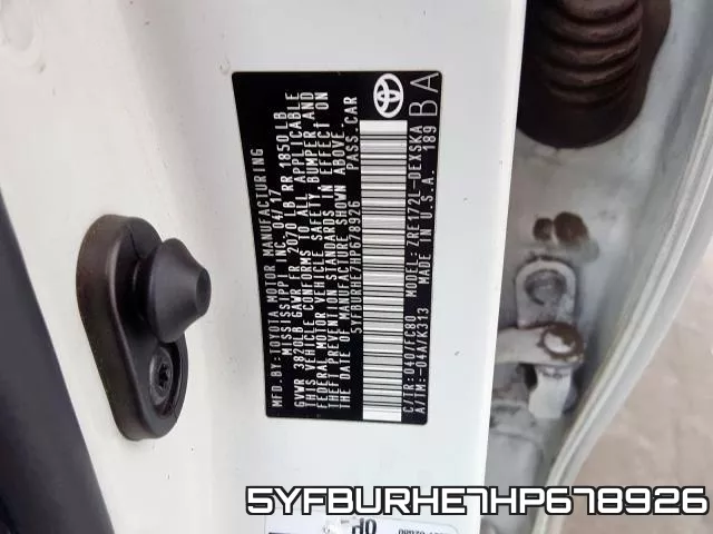 5YFBURHE7HP678926 фото 2
