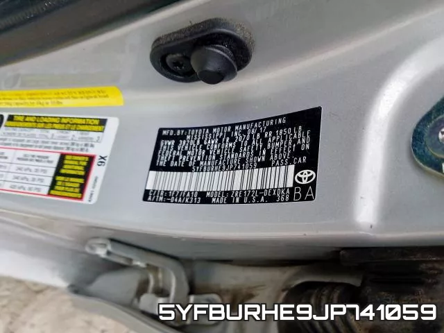 5YFBURHE9JP741059 фото 2