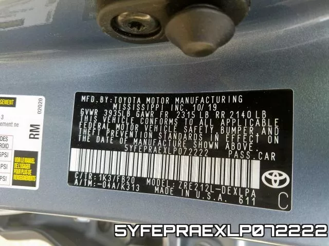 5YFEPRAEXLP072222 фото 2