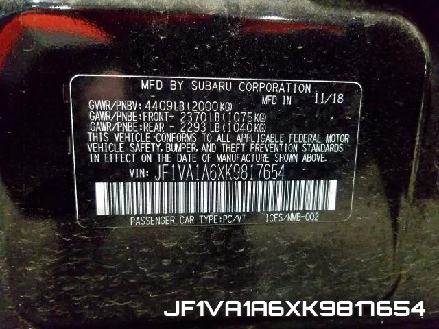 JF1VA1A6XK9817654 фото 2