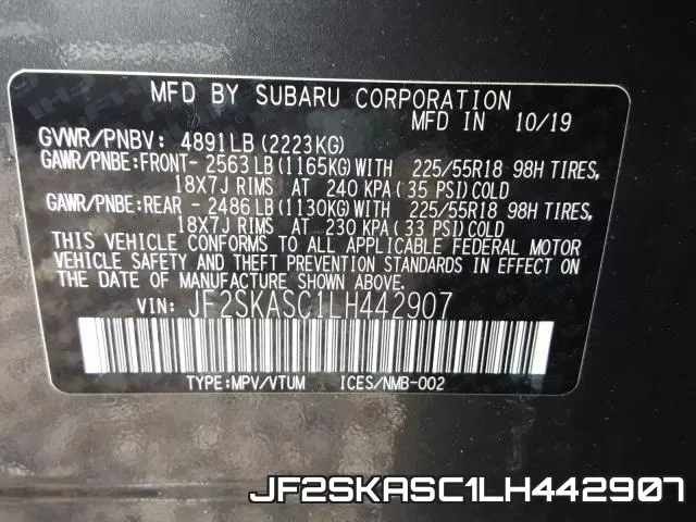 JF2SKASC1LH442907 фото 2
