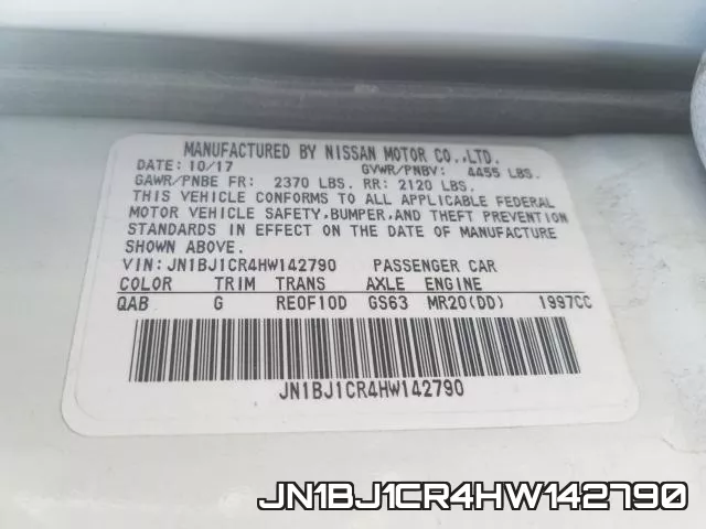 JN1BJ1CR4HW142790 фото 2