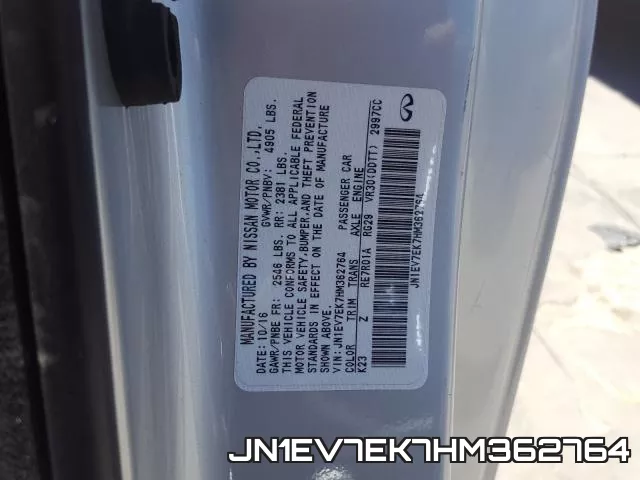 JN1EV7EK7HM362764 фото 2