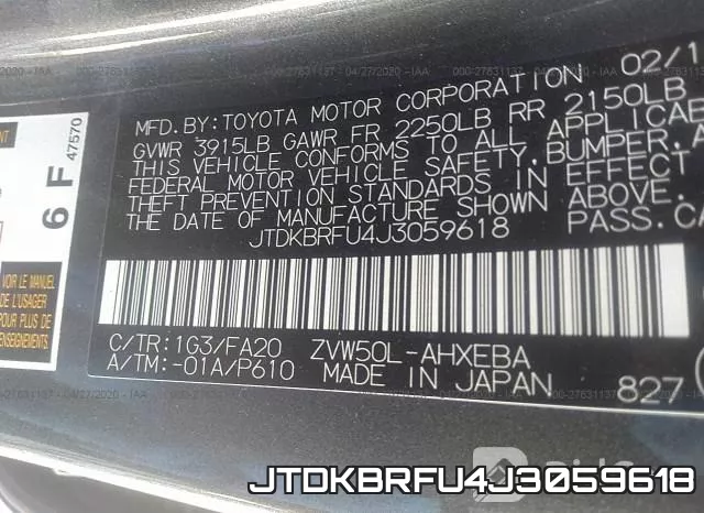JTDKBRFU4J3059618 фото 10