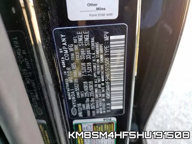 KM8SM4HF5HU191508 фото 2