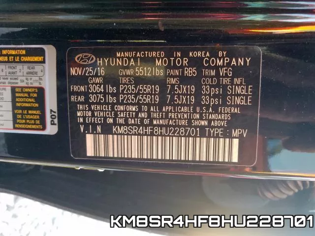 KM8SR4HF8HU228701 фото 2