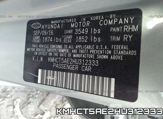 KMHCT5AE2HU312333 фото 10