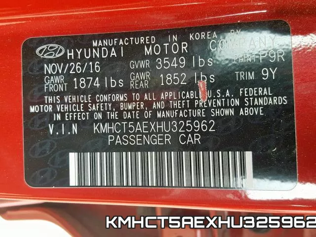 KMHCT5AEXHU325962 фото 2