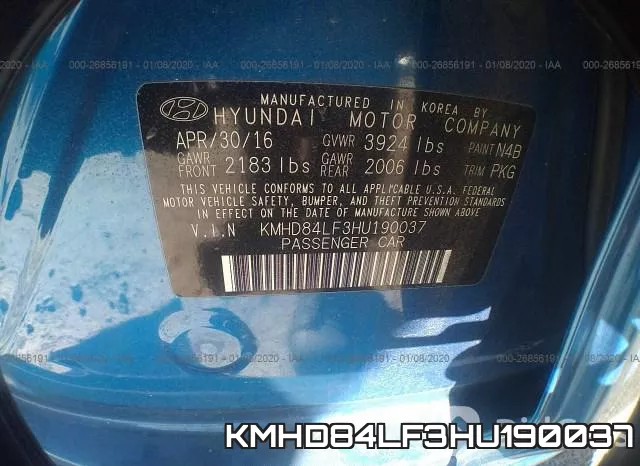 KMHD84LF3HU190037 фото 10