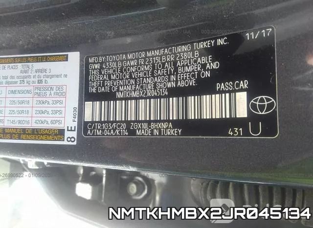 NMTKHMBX2JR045134 фото 10